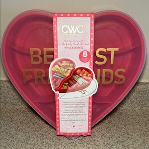 CWC Pink Snackle Box - Heart-Shaped Food Storage